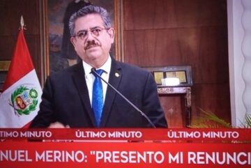 Merino renuncia como presidente interino de Perú tras una semana en el poder