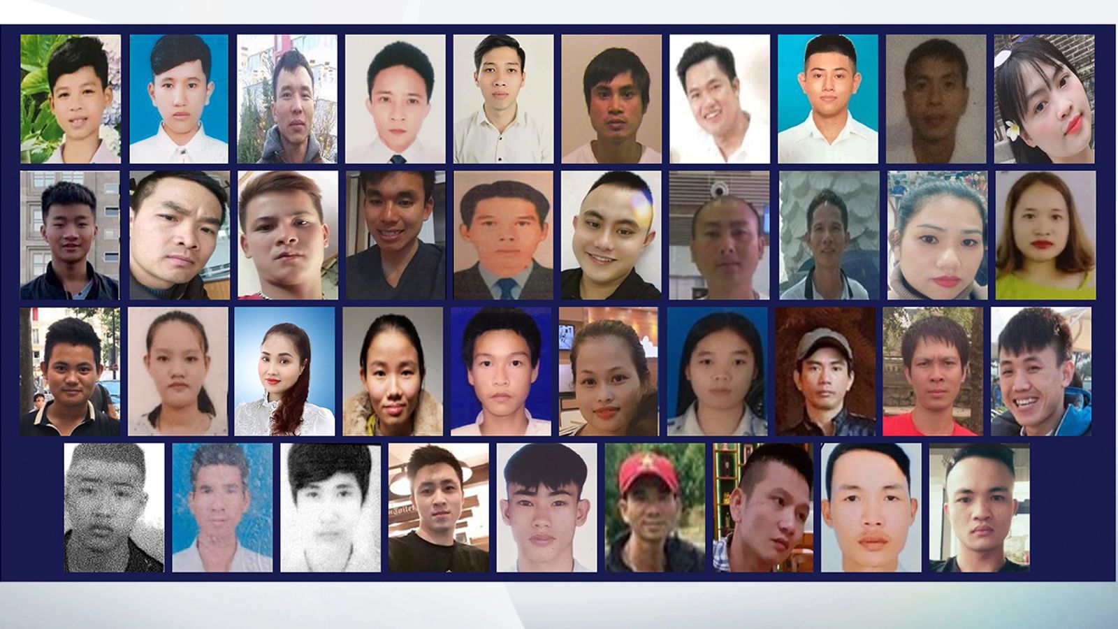 Dos hombres declarados culpables de homicidio involuntario de 39 migrantes vietnamitas.