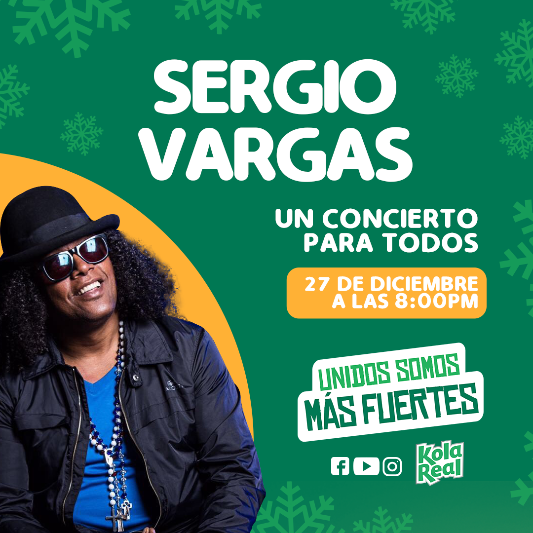 Sergio Vargas en Concierto Virtual un regalo de Kola Real