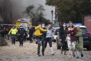 Explosión en un edificio en el centro de Madrid