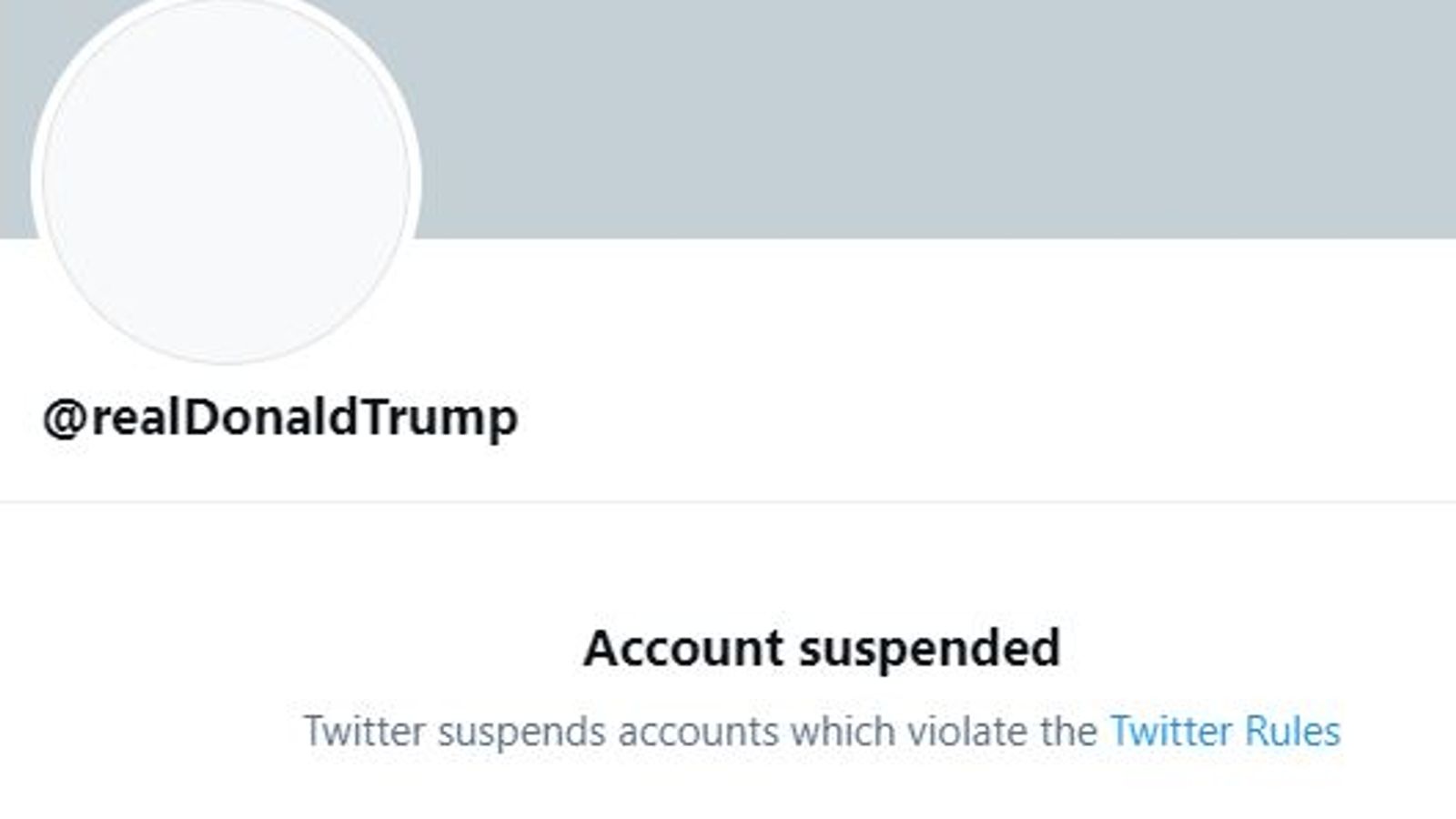 Donald Trump: Twitter suspende varias cuentas que comparten publicaciones del sitio web del ex presidente.