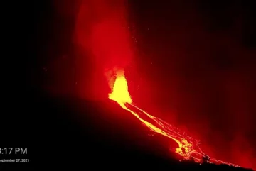 Vuelve la Erupción del volcán en La Palma con mas Intensidad