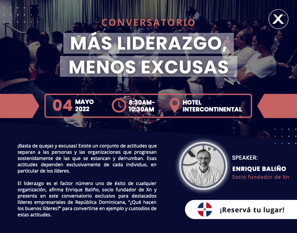 “Más liderazgo, menos excusas”, el conversatorio exclusivo de Enrique Baliño llega a Santo Domingo