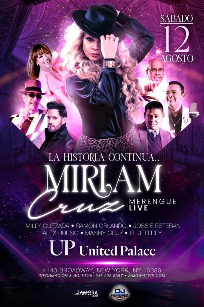 Miriam Cruz llevará su merengue al Teatro United Palace