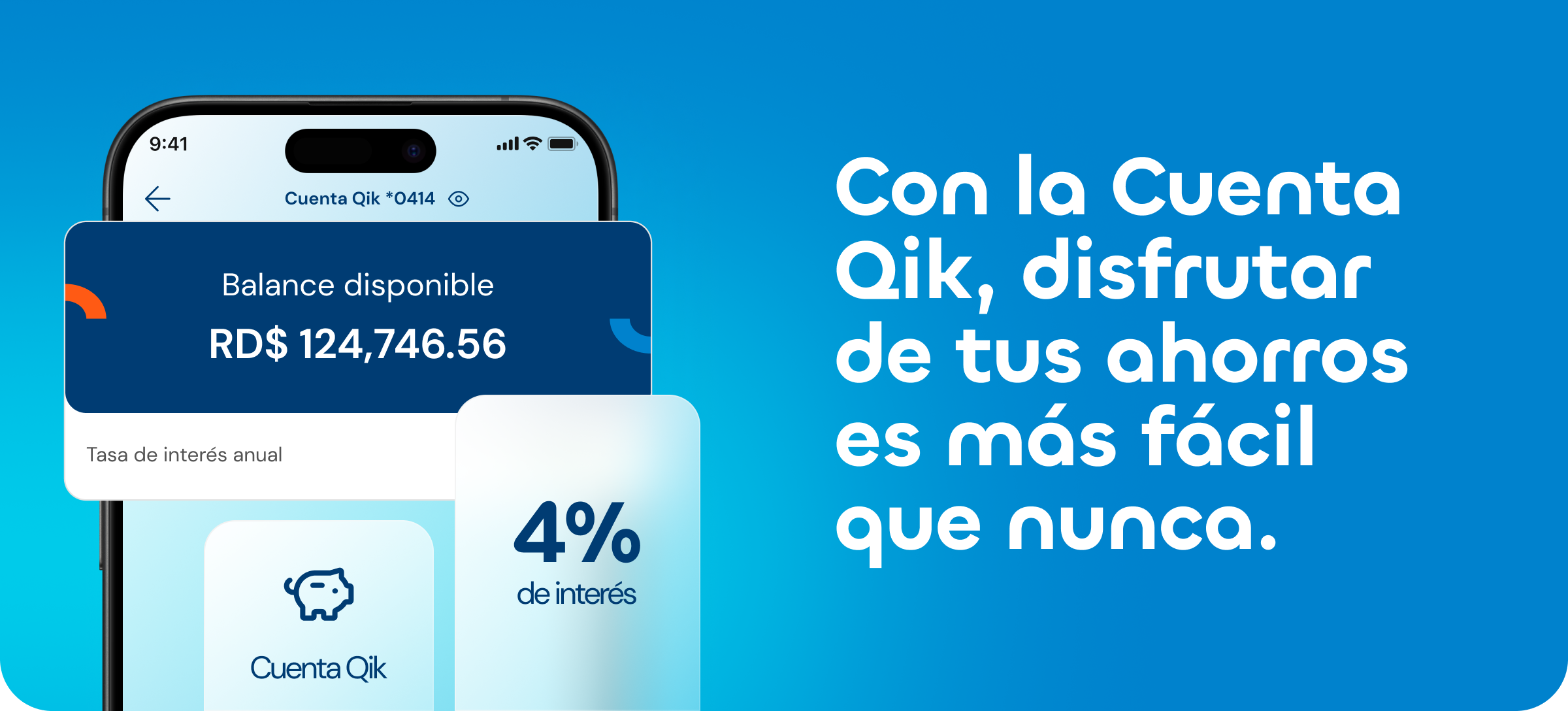 Con la Cuenta Qik, tu dinero no solo está seguro, sino que también crece de manera constante