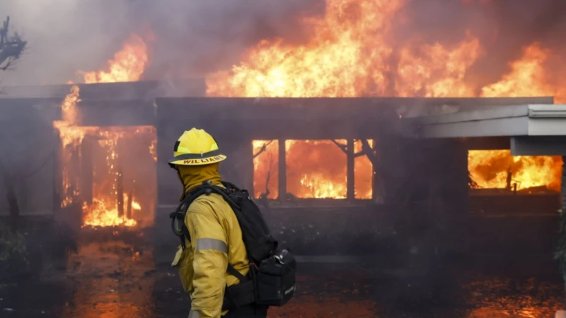 incendio que avanza sin control en el oeste de Los Ángeles destruye numerosas viviendas