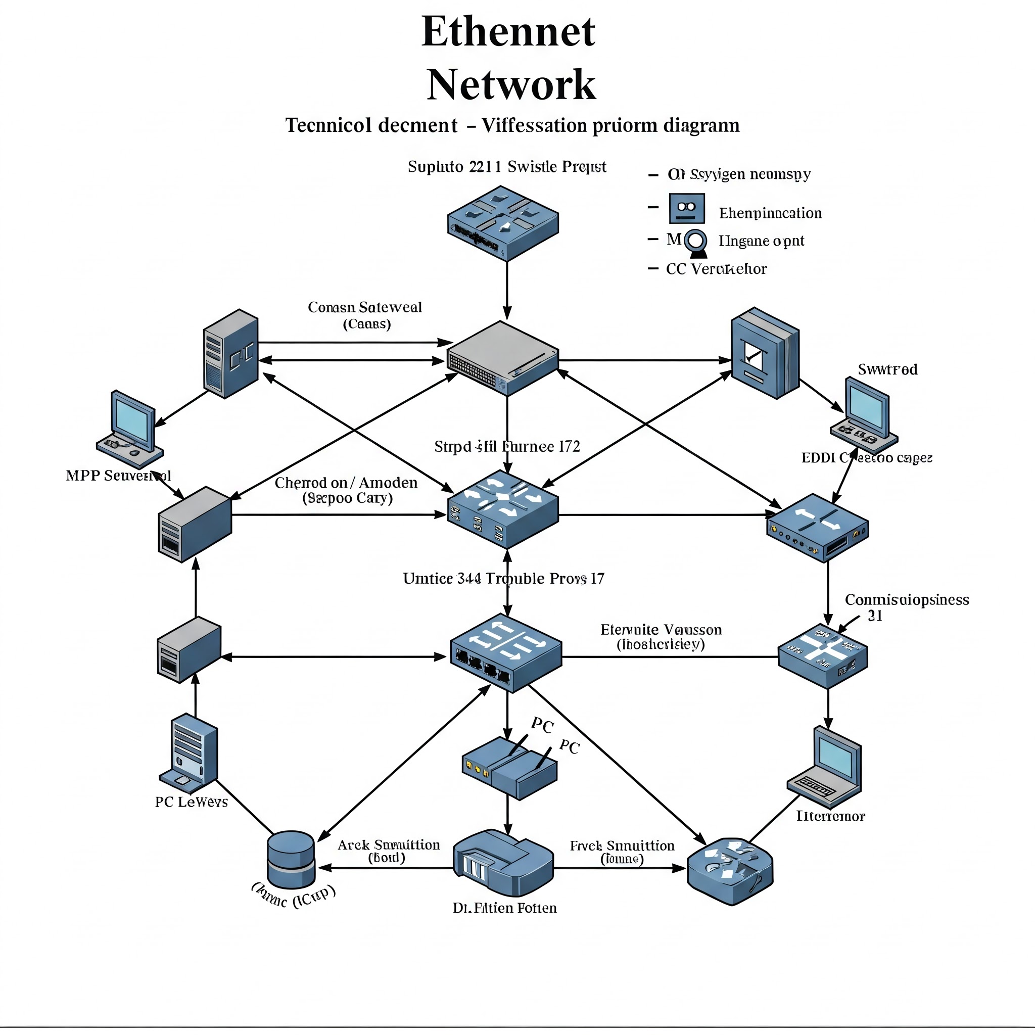 una imagen de un diagrama de red Ethernet:
