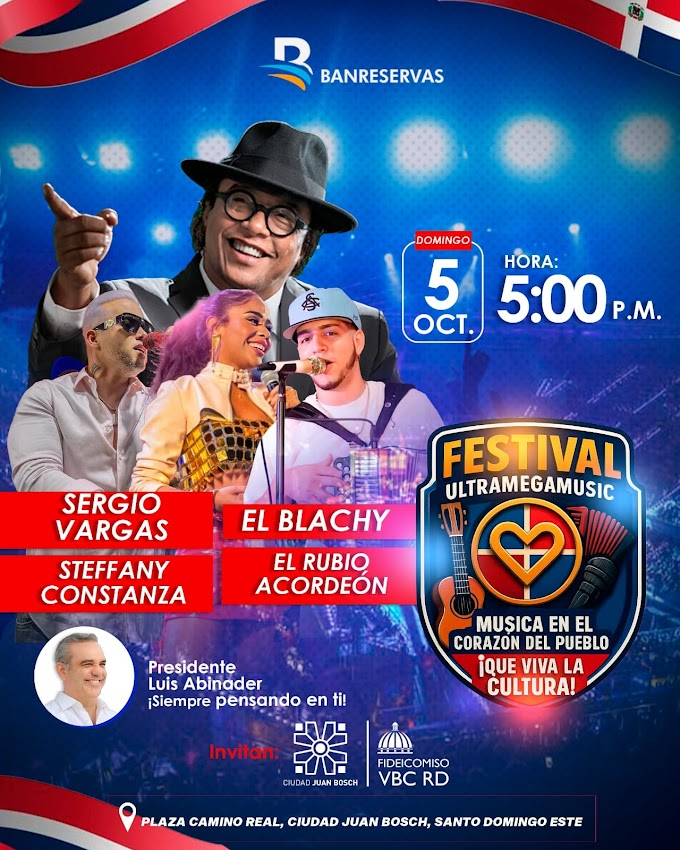 Sergio Vargas, El Blachy, Steffani Constanza y el Rubio del Acordeón llegan a Ciudad Juan Bosch